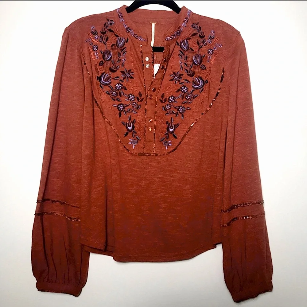 NWT Free People Henley Top